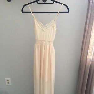 Cream boho maxi dress